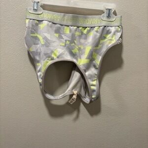 Under Armour Girls L: Gray and Yellow Sports Bra
